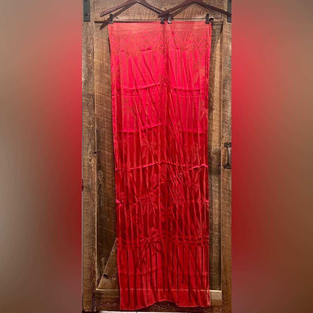 Valentino Red Silk Scarf